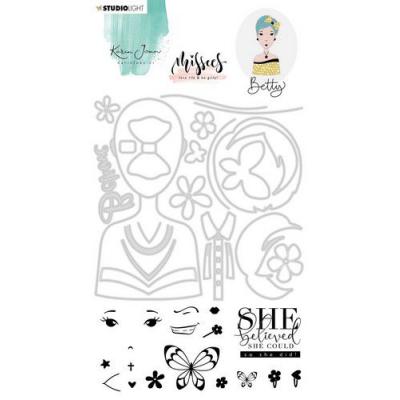 StudioLight Karin Joan Missees Clear Stamps & Cutting Dies - Betty Nr. 03